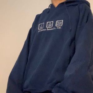 navy blue oversized hoodie